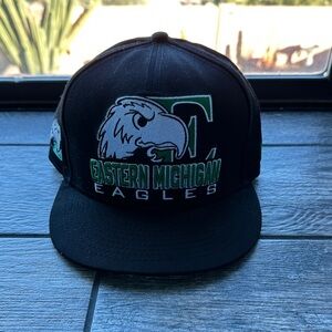 New Era Eastern Michigan Eagles Black and Green Hat